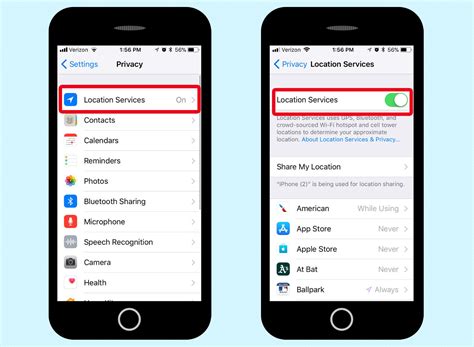 iphone enable location services